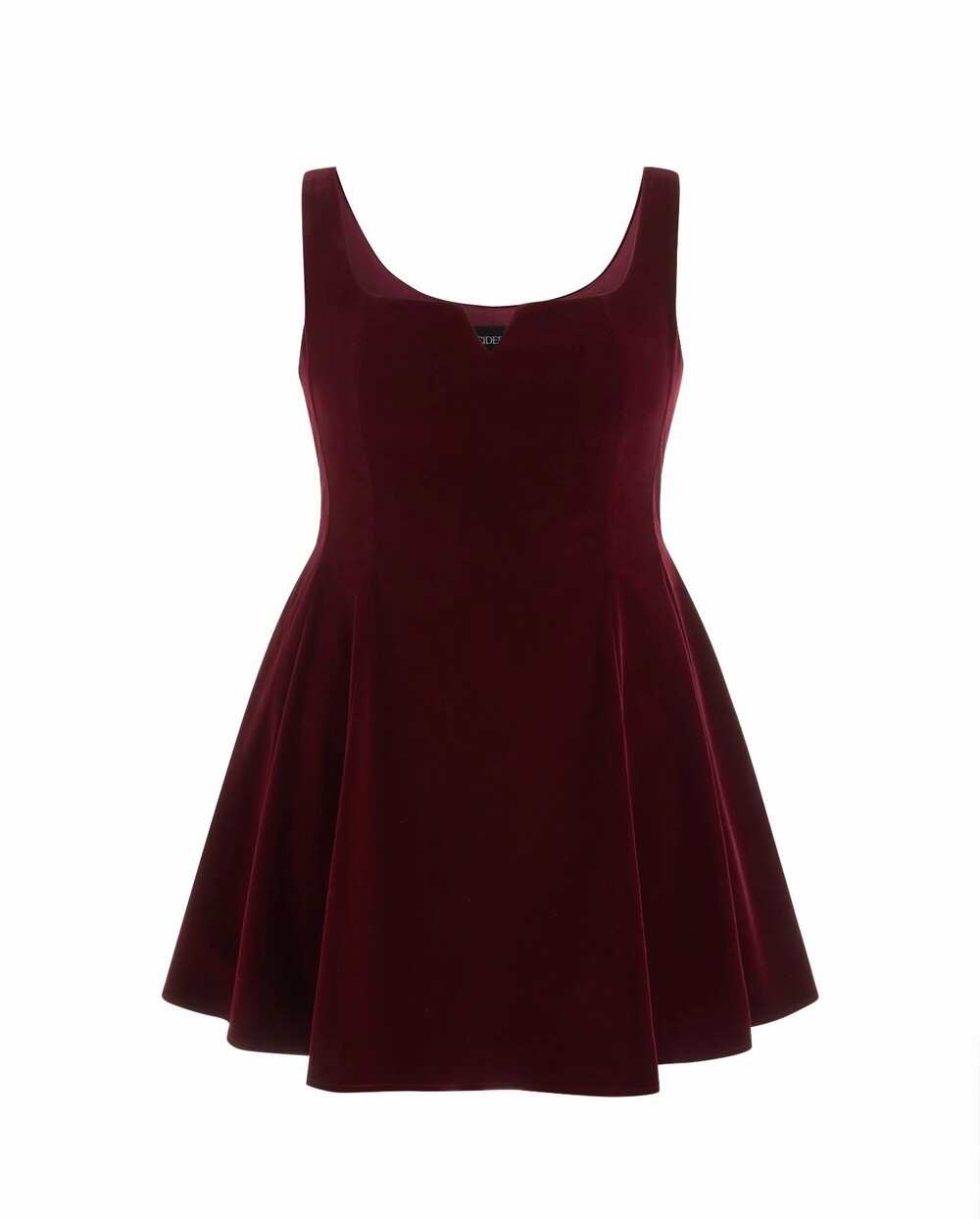 Cider Velvet V-Neck Tie-Back Flared Mini Dress 4XL Burgundy